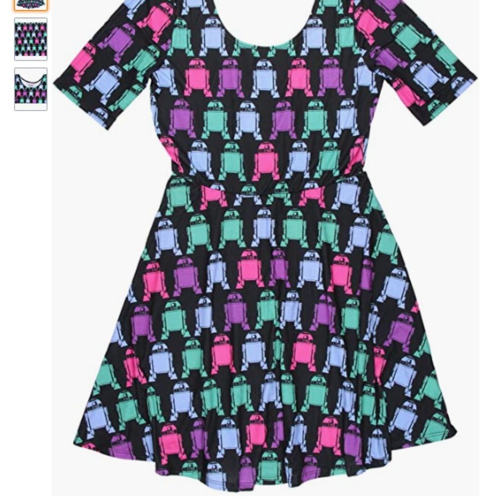 Her Universe R2-D2 Print Fit & Flare Dress XXL Plus